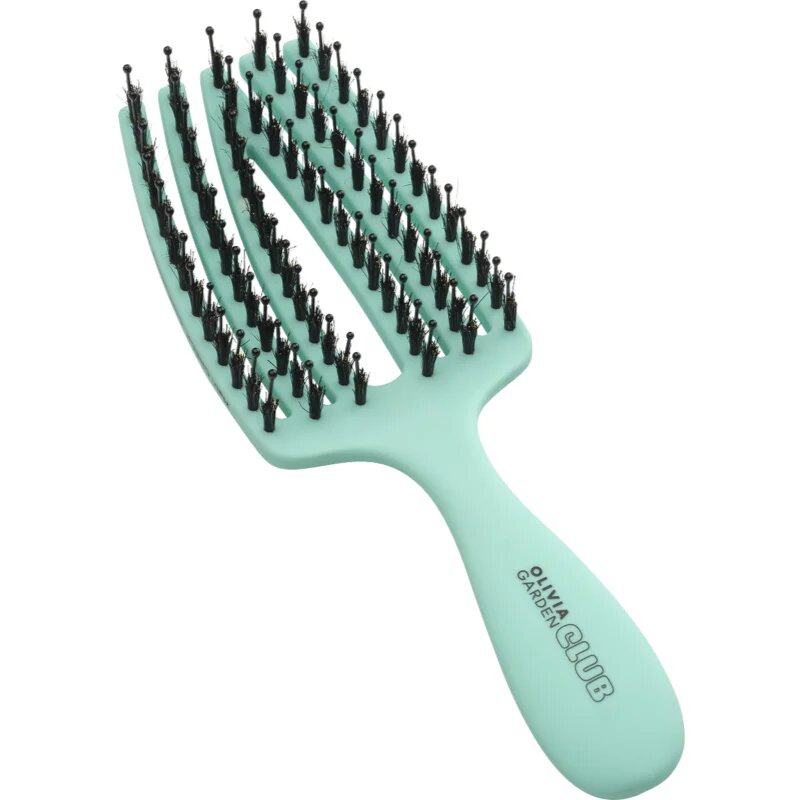 Olivia Garden Club The Nomad Detangling&Shine Fingerbrush​ perie de tip paletă pentru păr Mint 1 buc