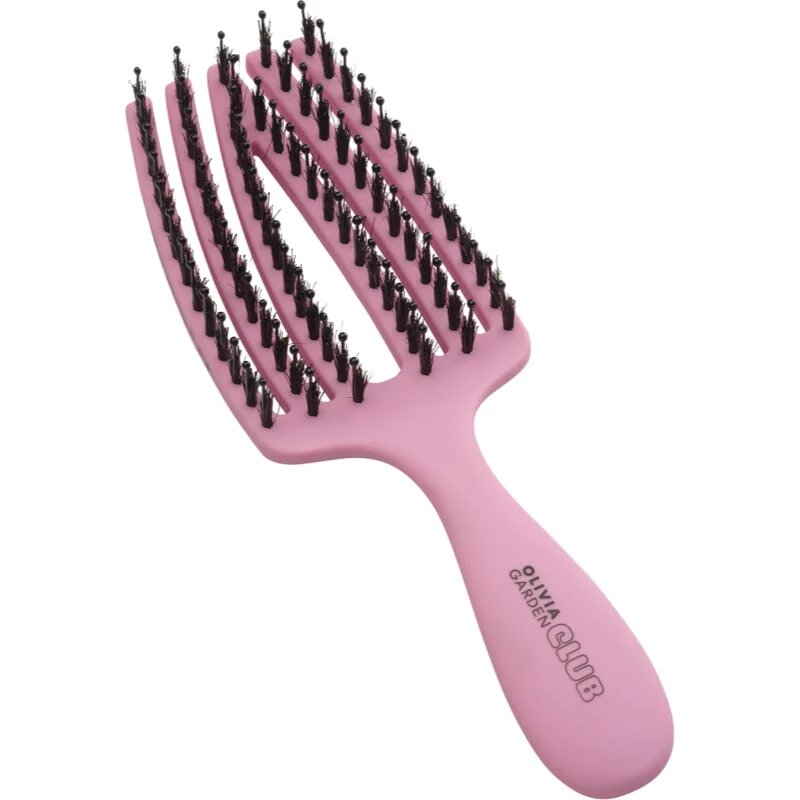 Olivia Garden Club The Nomad Detangling&Shine Fingerbrush​ perie de tip paletă pentru păr Pink 1 buc