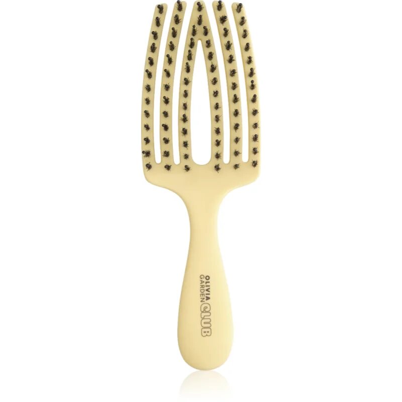 Olivia Garden Club The Nomad Detangling&Shine Fingerbrush​ perie de tip paletă pentru păr Yellow 1 buc