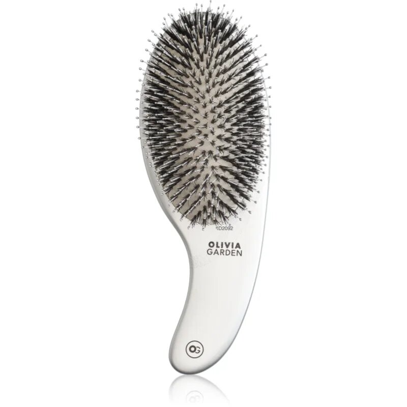 Olivia Garden Expert CURVE Nylon Silver perie de par cu peri de mistret 1 buc