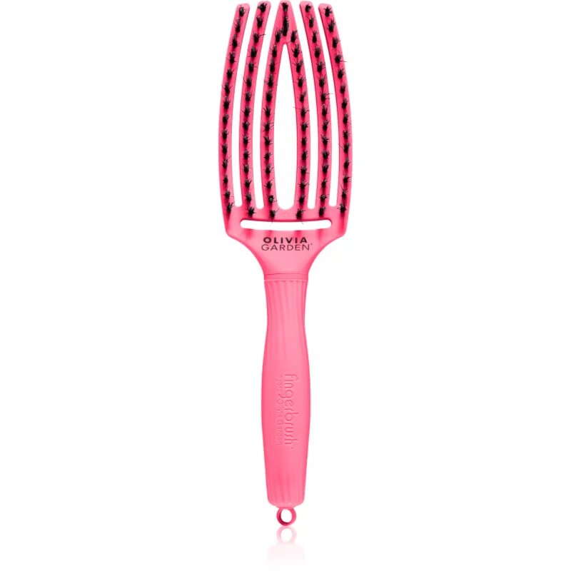 Olivia Garden Fingerbrush L´amour perie de tip paletă pentru păr Hot Pink 1 buc