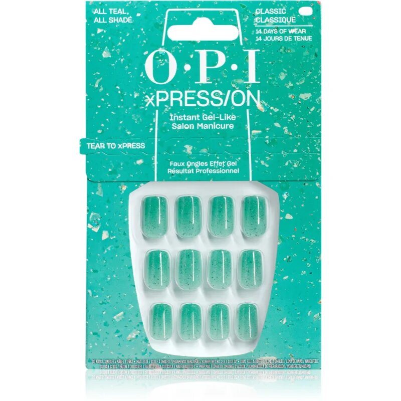 OPI Make ‘Em Jelly! XPRESS/ON unghii artificiale All Teal All Shade 30 buc