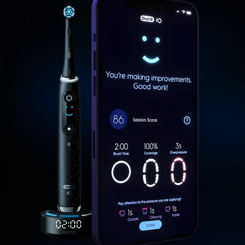 Oral-B iO10 periuta de dinti electrica Black Spreckels 1 buc