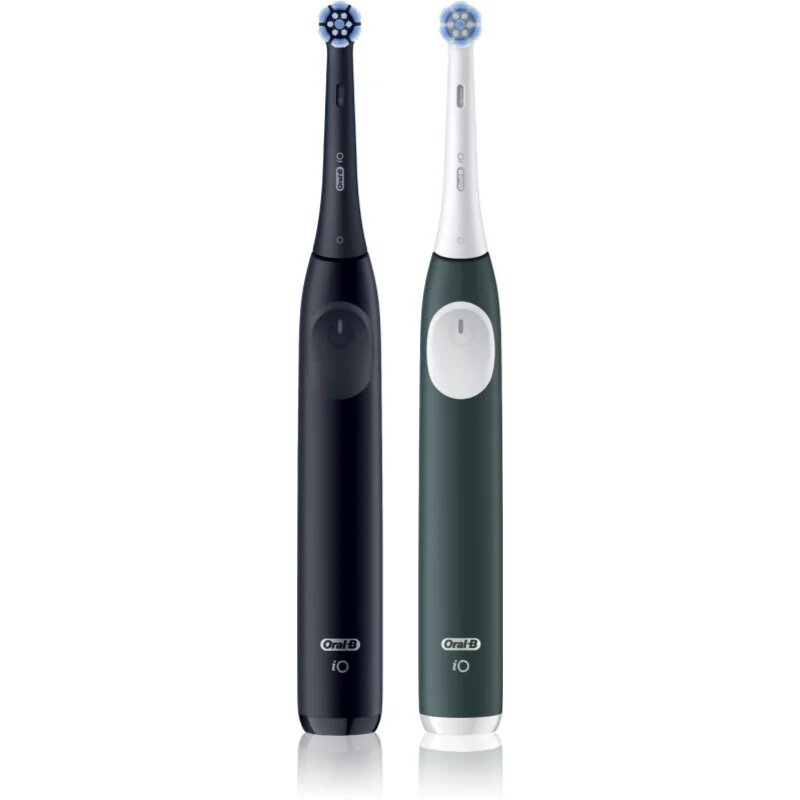 Oral-B iO2 periuta de dinti electrica pachet duo Matt Black & Forest Green 1 buc