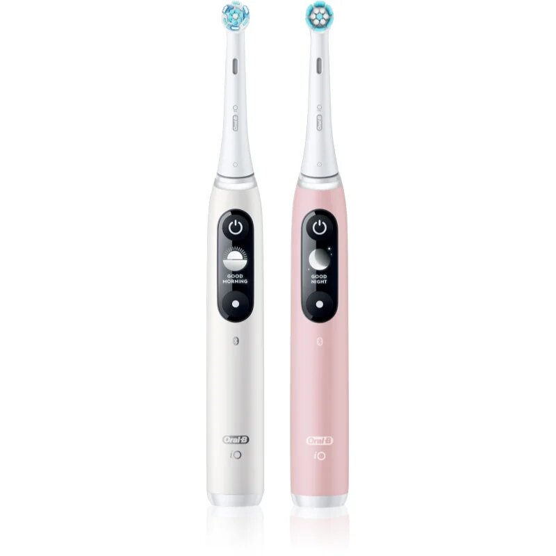 Oral-B iO6 periuta de dinti electrica DUO White & Pink Sand 2 buc