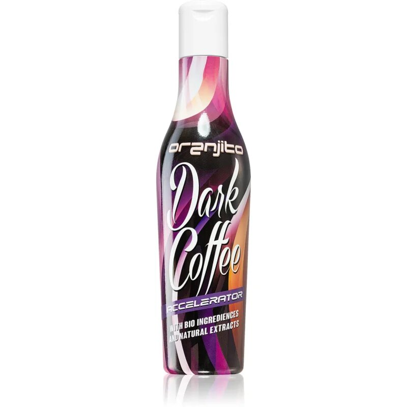 Oranjito Dark Coffee Accelerator loțiune pentru bronzat la solar cu componente bio și accelerator de bronzare 200 ml