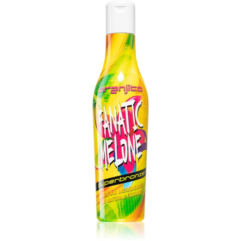 Oranjito Fanatic Melone Superbronzer loțiune pentru bronzat la solar cu componente bio și accelerator de bronzare 200 ml