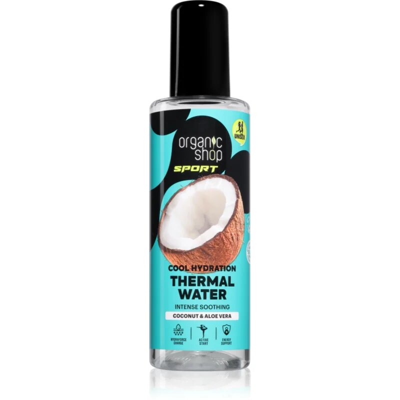 Organic Shop Sport Coconut & Aloe Vera apă termală cu efect de hidratare 200 ml