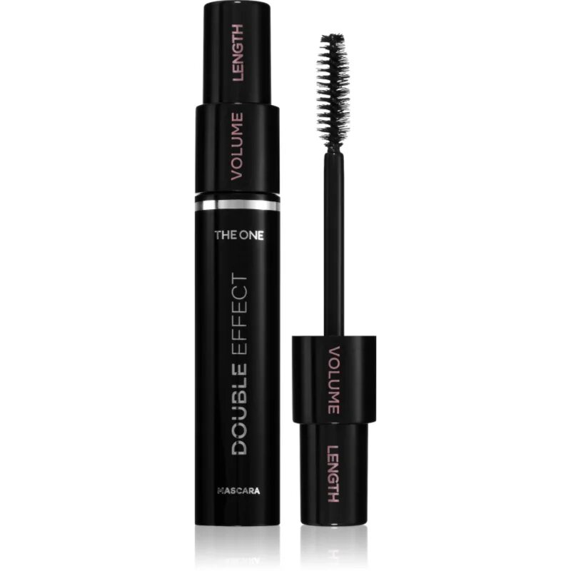Oriflame The One Double Effect mascara pentru extensie rotunjire si volum perie 2 in 1 culoare Black 8 ml