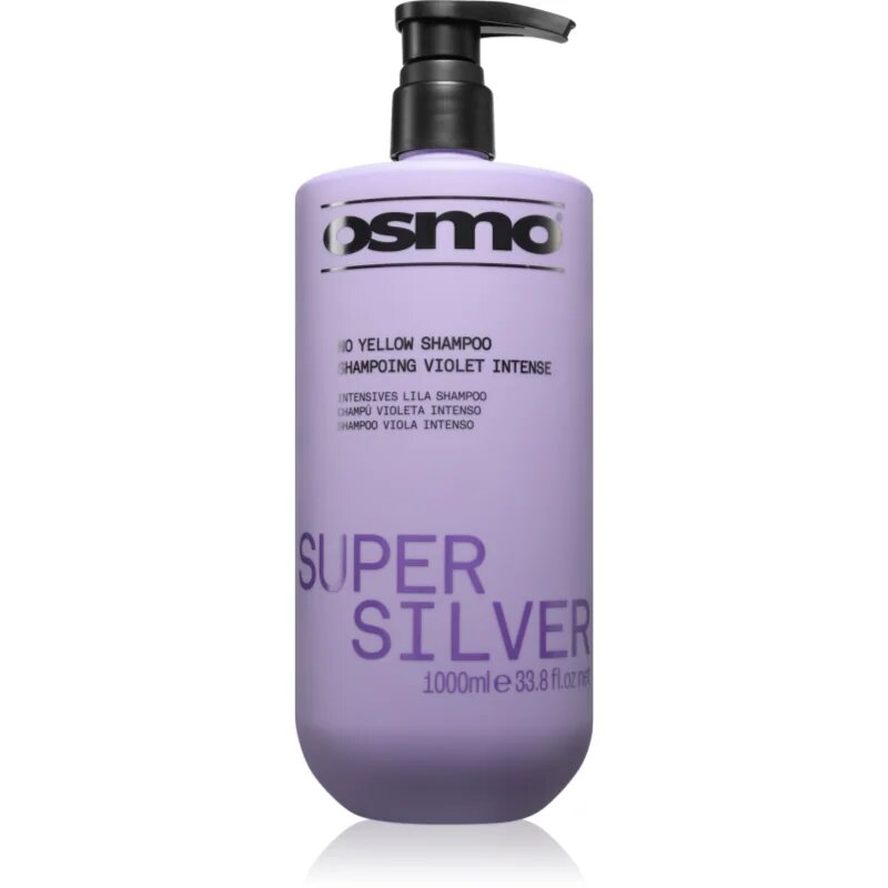 Osmo Super Silver No Yellow Shampoo șampon împotriva tonurilor galbene pentru părul blond şi gri 1000 ml