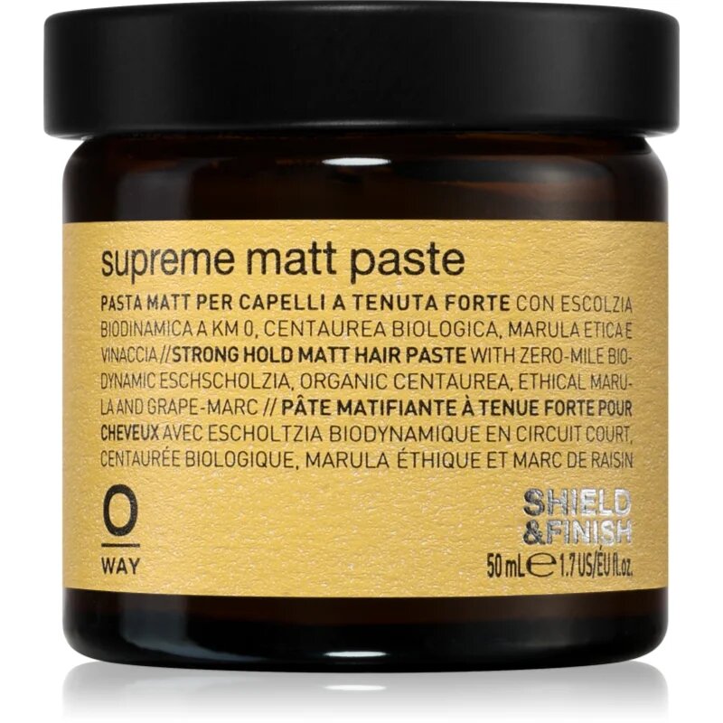Oway Shield & Finish Supreme Matt Paste pasta pentru styling mata cu fixare medie 50 ml
