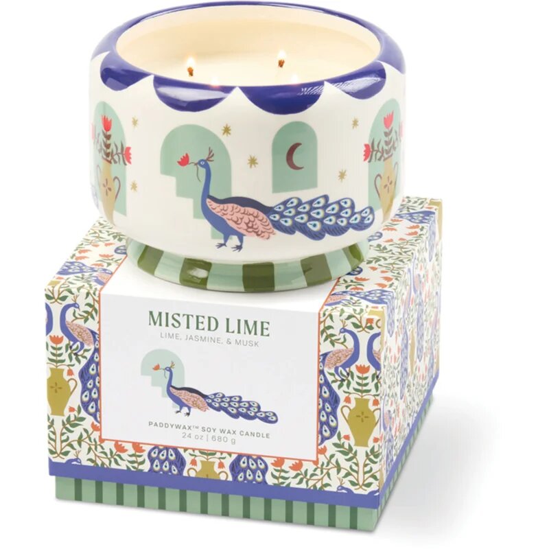 Paddywax A Dopo Peacock Blue lumânare parfumată din ceramică 680 g