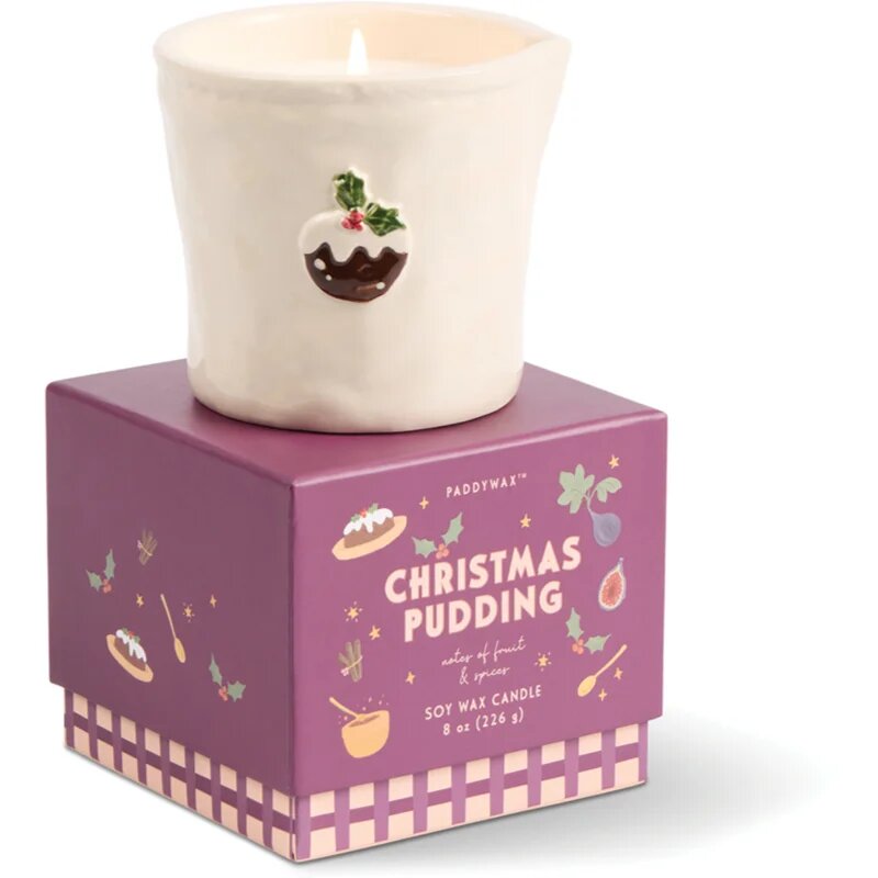 Paddywax Bistro Christmas Pudding lumânare parfumată din ceramică 226 g