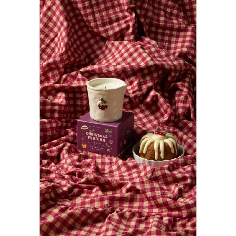 Paddywax Bistro Christmas Pudding lumânare parfumată din ceramică 226 g