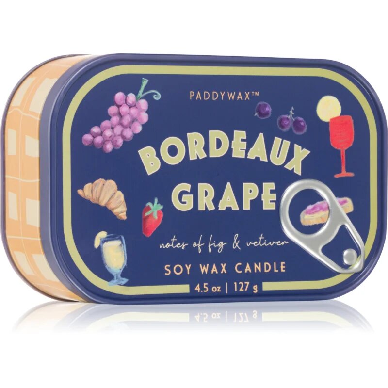 Paddywax Bistro Tin Bordeaux Grape lumânare parfumată în placă 127 g