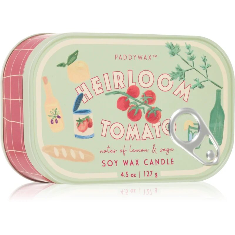 Paddywax Bistro Tin Heirloom Tomato lumânare parfumată în placă 127 g