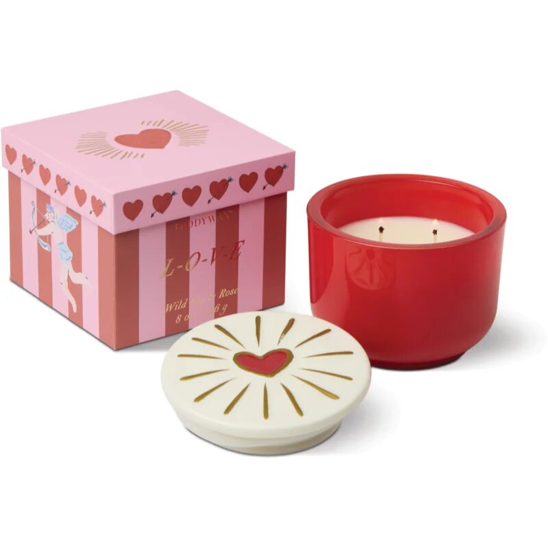 Paddywax Charmed Wild Fig & Rose lumânare parfumată cu capac 226 g