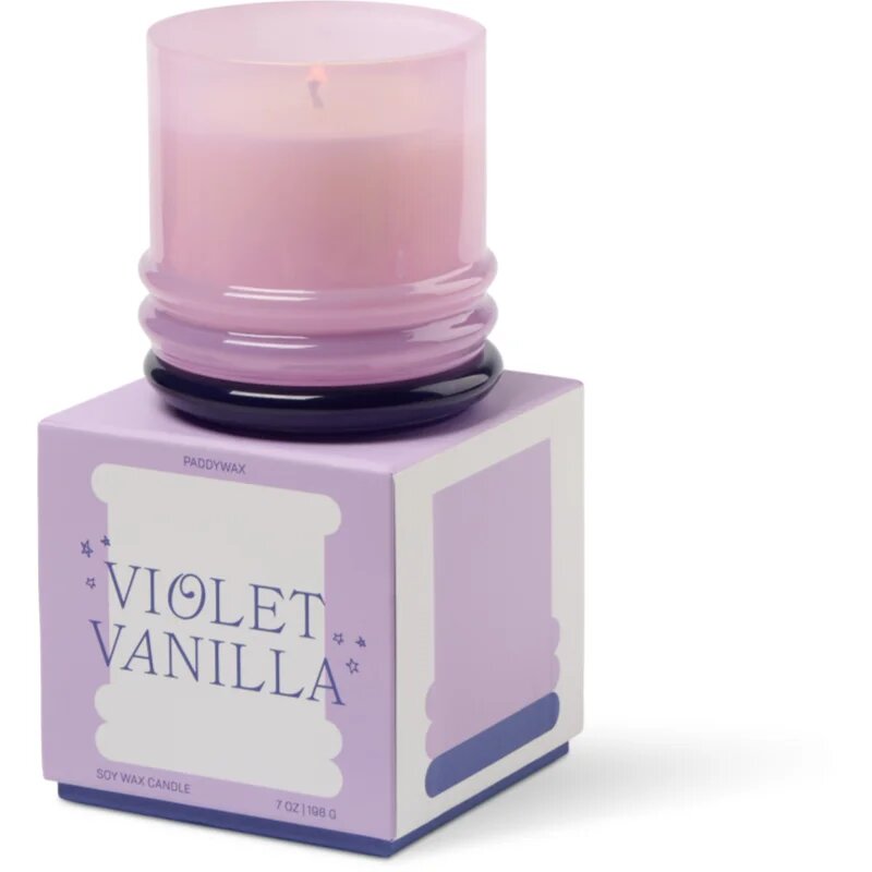 Paddywax Violet Vanilla lumânare parfumată cu capac 198 g