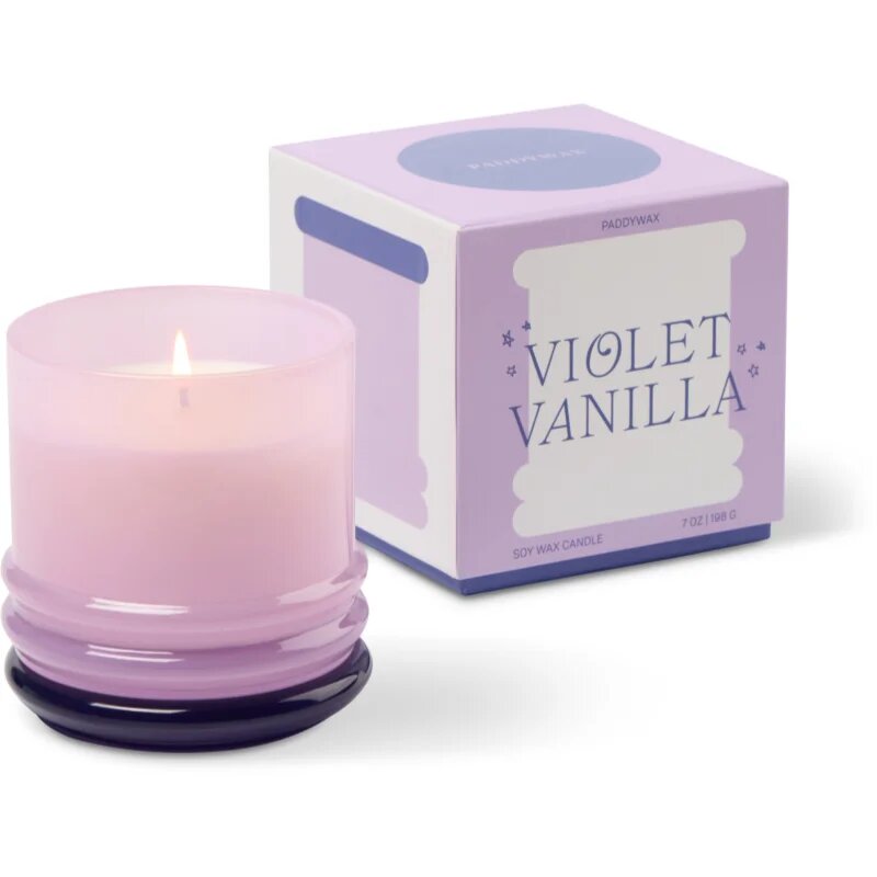 Paddywax Violet Vanilla lumânare parfumată cu capac 198 g