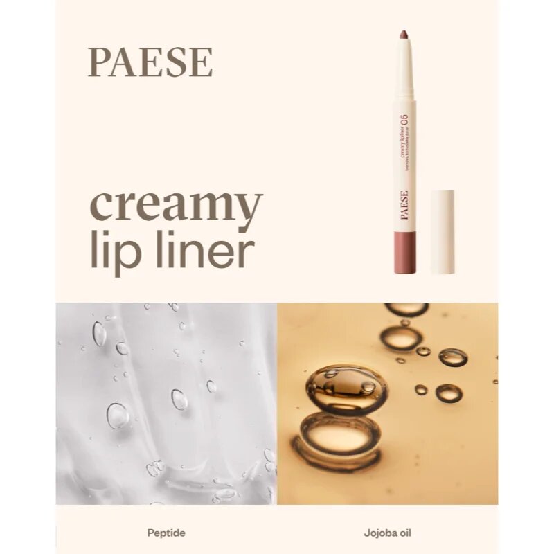 Paese Creamy Lip Liner dermatograf cremos pentru buze culoare 01 cute nude 0.6 g