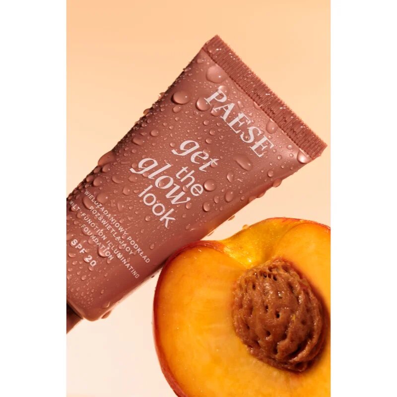 Paese Get The Glow Look Illuminating Foundation Machiaj usor cu efect de luminozitate SPF 20 culoare 2N Sand Beige 30 ml