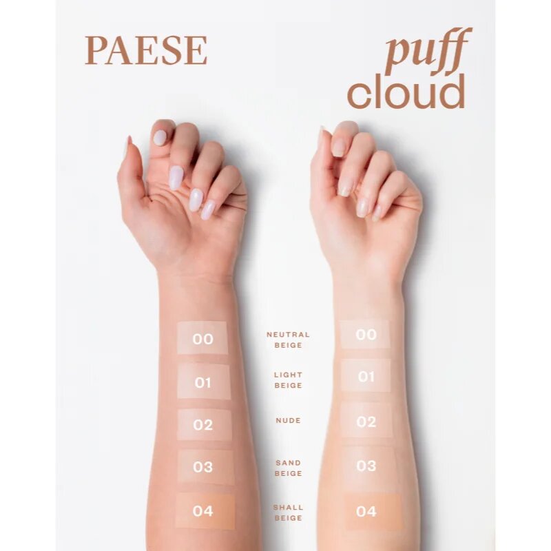 Paese Puff Cloud Foundation make-up ultra light SPF 20 culoare 04 Shell Beige 37 ml