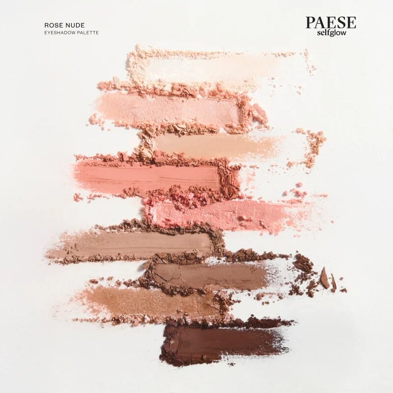 Paese Self Glow Eyeshadow Palette paletă cu farduri de ochi culoare Rose Nude 12.5 g