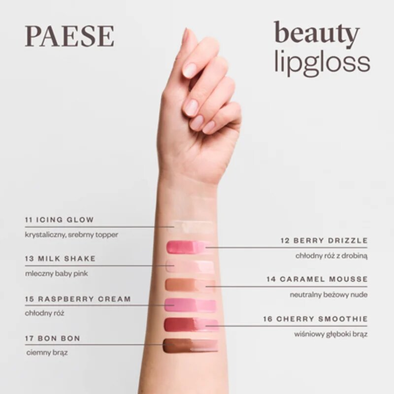 Paese Tasty Lips Beauty Lipgloss lip gloss culoare 15 raspberry cream 4.5 ml