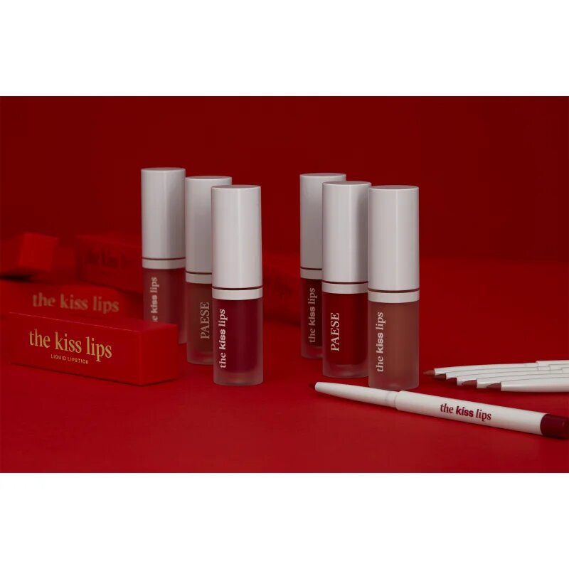 Paese The Kiss Lips Liquid Lipstick ruj lichid mat culoare 01 Nude Beige 34 ml