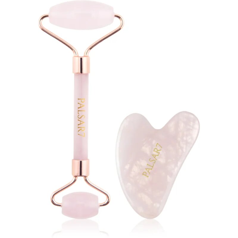 PALSAR7 Massage Roller and Guasha Rose Quartz rulou de masaj facial și accesoriu de masaj