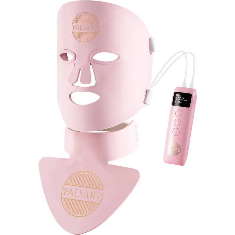PALSAR7 Photon LED mask Pink Cloud mască de tratament cu LED pentru fata si decolteu 1 buc