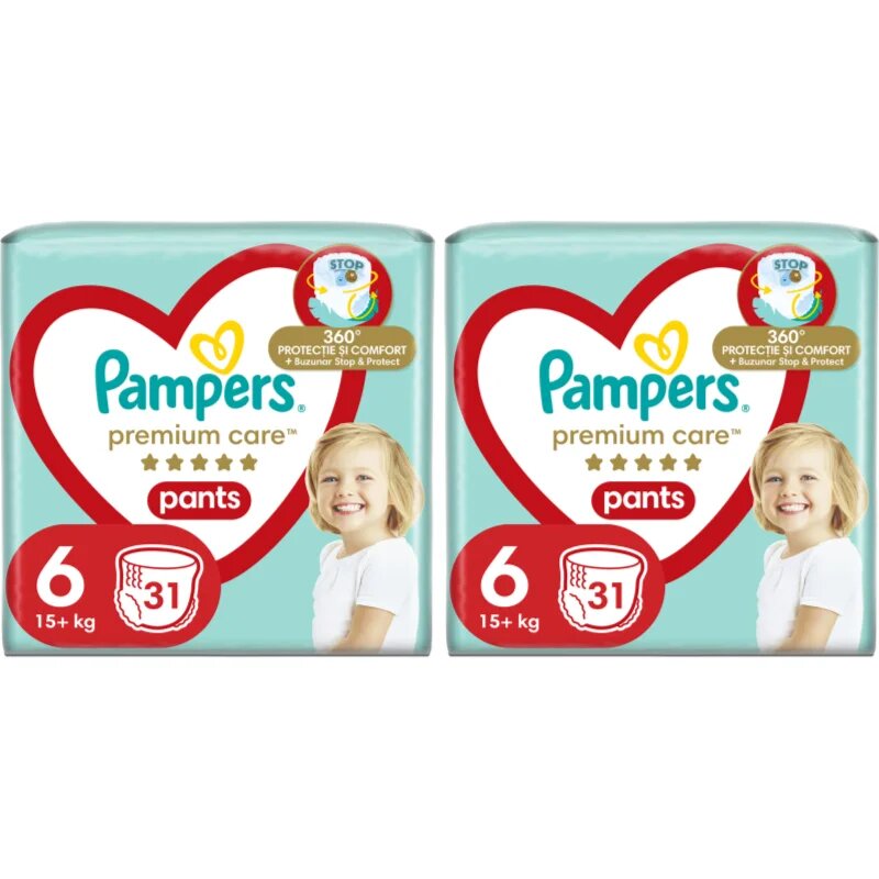 Pampers Premium Care Pants Size 6 set pentru bebeluși și copii mici
