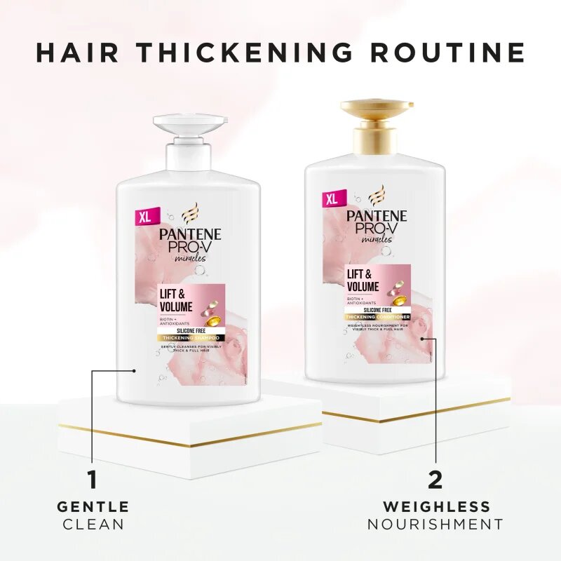 Pantene Pro-V Miracles Lift'N'Volume șampon cu efect de volum pentru părul fin cu biotina 1000 ml