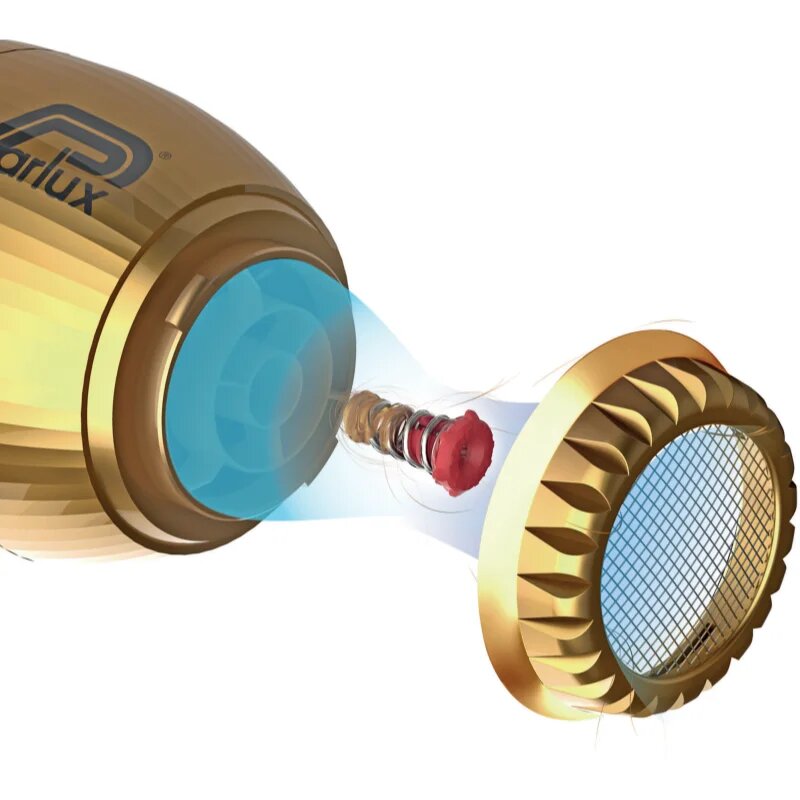 Parlux Alyon + Magic Sense uscător de păr profesional cu ionizator + difuzor Gold 1 buc
