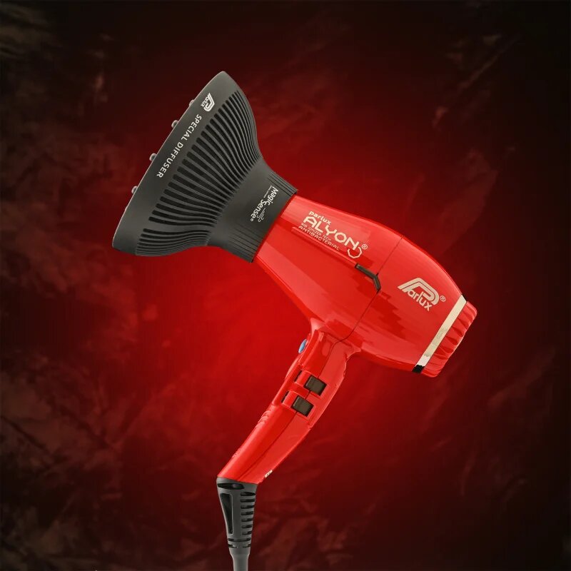 Parlux Alyon + Magic Sense uscător de păr profesional cu ionizator + difuzor Red 1 buc
