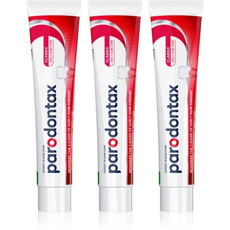 Parodontax Classic pasta de dinti impotriva sangerarii gingiilor fara flor 3x75 ml