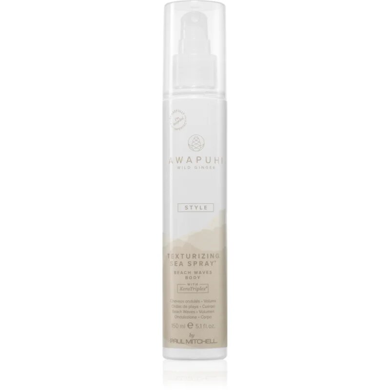 Paul Mitchell Awapuhi Wild Ginger Texturizing Sea Spray spray cu efect de bucle lejere pentru plajă 150 ml