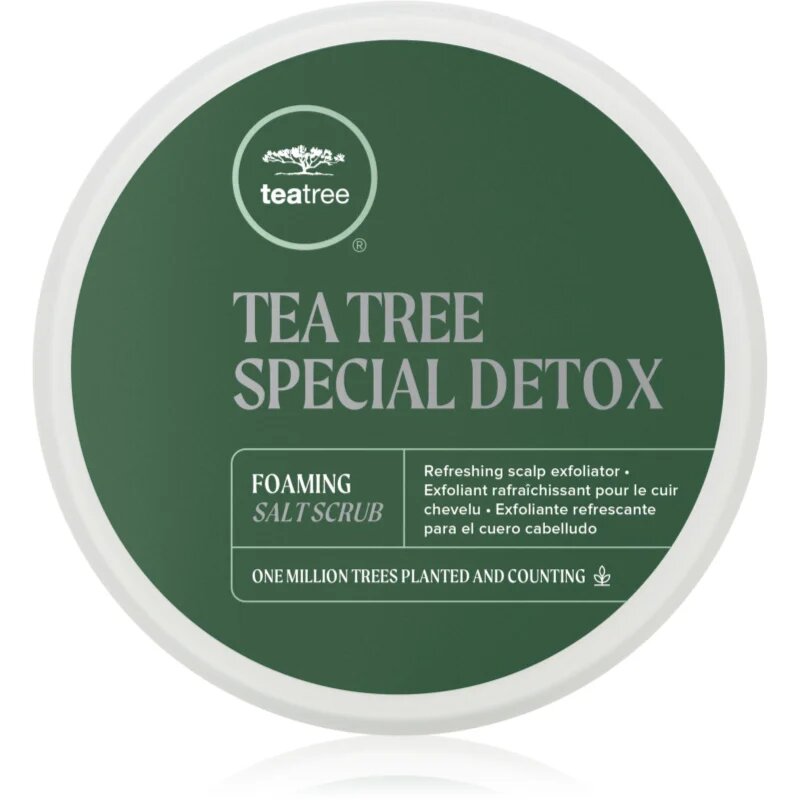 Paul Mitchell Tea Tree Special Detox Foaming Salt Scrub spuma exfolianta pentru fata pentru par si scalp 184 ml