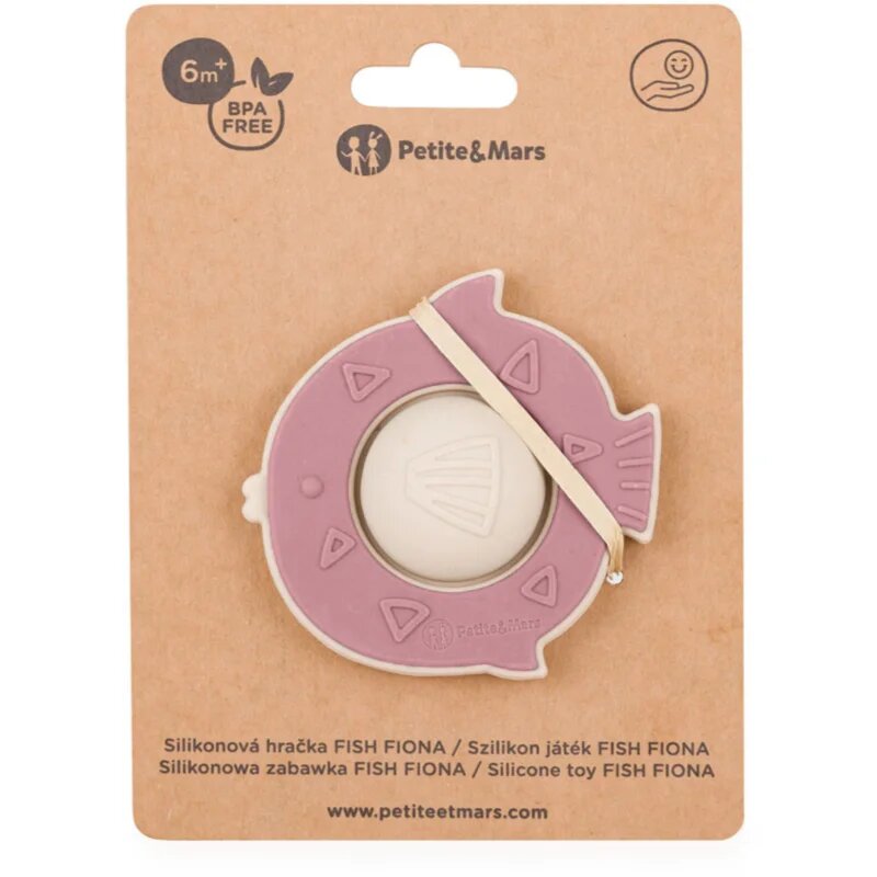 Petite&Mars Fish Fiona 6m+ jucarie Dusty Rose 1 buc