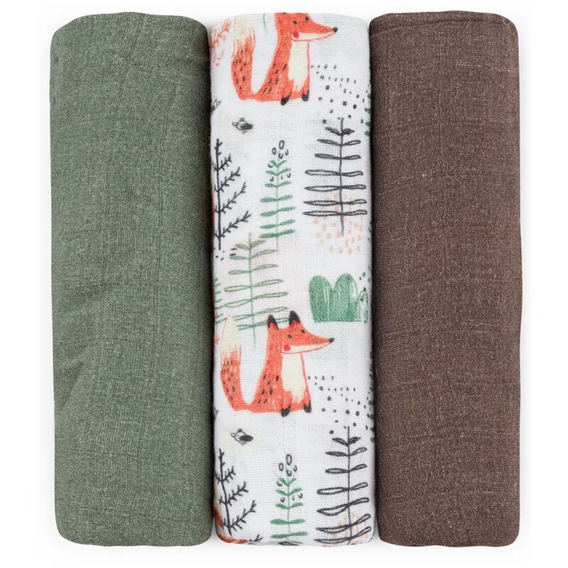 Petite&Mars Moussy scutece textile Forest Fox 68 x 68 cm 3 buc