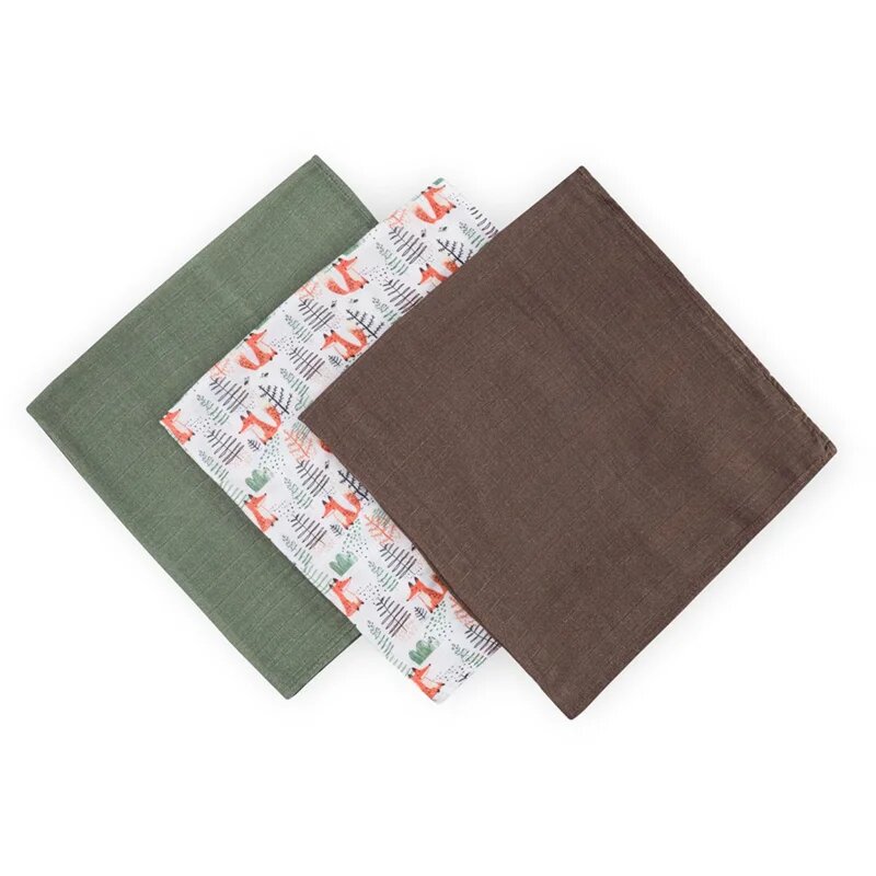Petite&Mars Moussy scutece textile Forest Fox 68 x 68 cm 3 buc