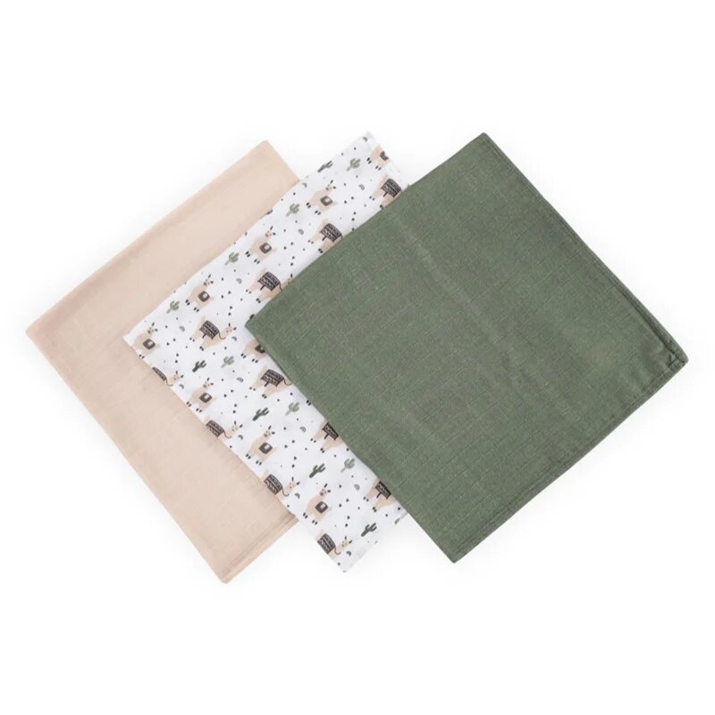Petite&Mars Moussy scutece textile Llama Vibes 68 x 68 cm 3 buc