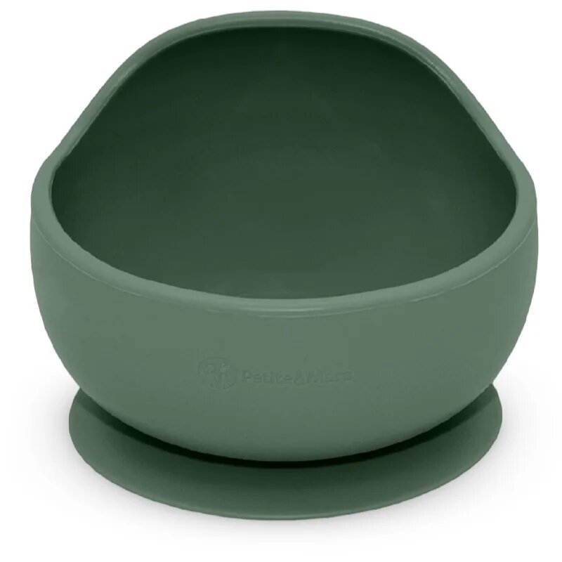 Petite&Mars Take&Match Silicone Bowl castron cu ventuză Misty Green 6 m+ 360 ml