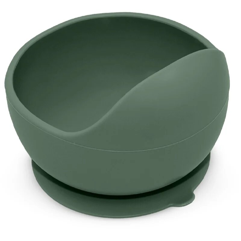 Petite&Mars Take&Match Silicone Bowl castron cu ventuză Misty Green 6 m+ 360 ml