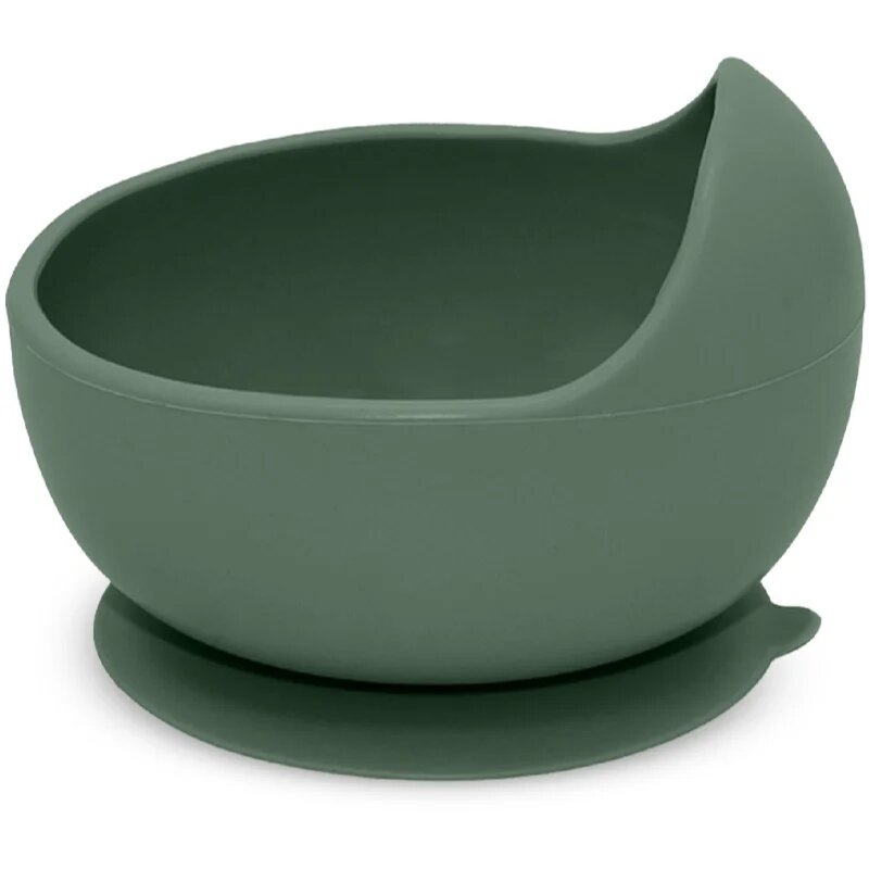 Petite&Mars Take&Match Silicone Bowl castron cu ventuză Misty Green 6 m+ 360 ml