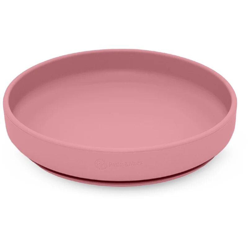 Petite&Mars Take&Match Silicone Plate farfurie cu ventuză Dusty Rose 6 m+ 1 buc