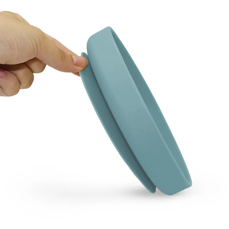Petite&Mars Take&Match Silicone Plate farfurie cu ventuză Frosted Sky 6m+ 1 buc