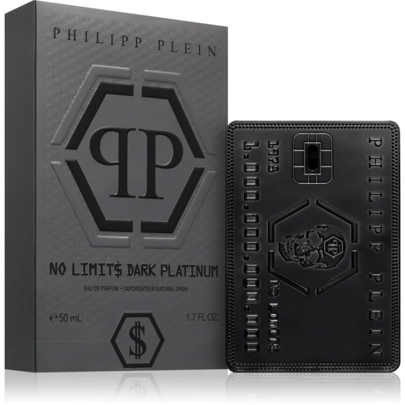 Philipp Plein No Limit$ Dark Platinum Eau de Parfum pentru bărbați 50 ml