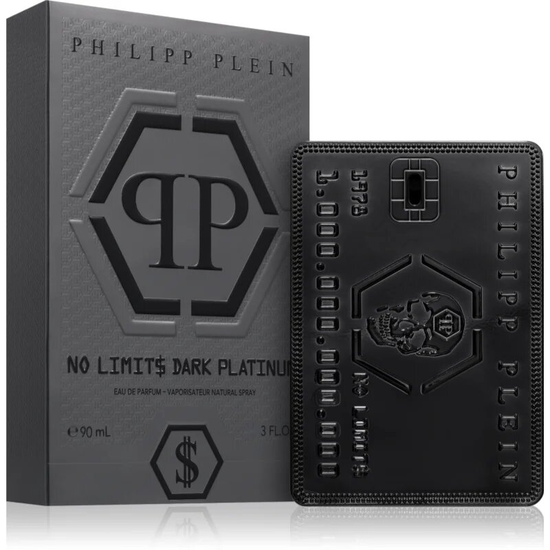 Philipp Plein No Limit$ Dark Platinum Eau de Parfum pentru bărbați 90 ml