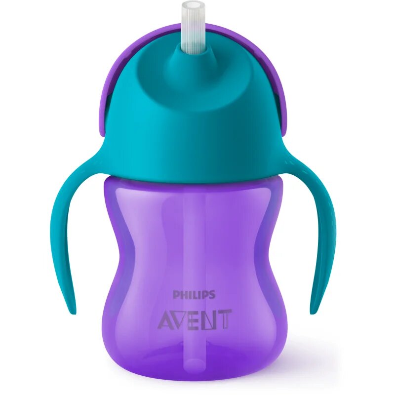 Philips Avent Bendy Straw SCF796/02 9m+ ceasca cu pai flexibil Purple 1 buc